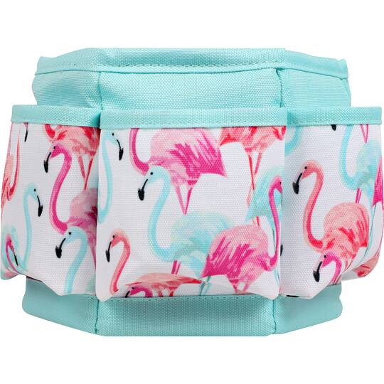 SINGER® Flamingo Print Sewing Spinning Tabletop Organizer